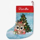 クリスマスデコールキュートトインデナークラシック スモールクリスマスストッキング (裏面)