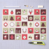 クリスマスデコールコレクション12デコページ 薄葉紙 (クラフト)