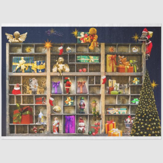 クリスマスデコールデコレーションデクページティッシュペーパー 薄葉紙 (正面)