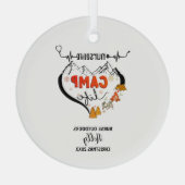 クリスマスデコールナースアウトドアキャンプアドベンチャーギフト ガラスオーナメント (裏面)