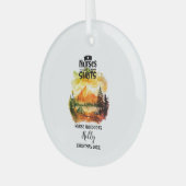 クリスマスデコールナースアウトドアキャンプアドベンチャーギフト ガラスオーナメント (正面左)