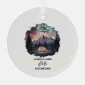 クリスマスデコールナースアウトドアキャンプアドベンチャーギフト ガラスオーナメント (裏面)