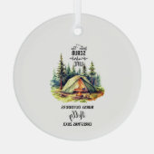 クリスマスデコールナースアウトドアキャンプアドベンチャーギフト ガラスオーナメント (裏面)