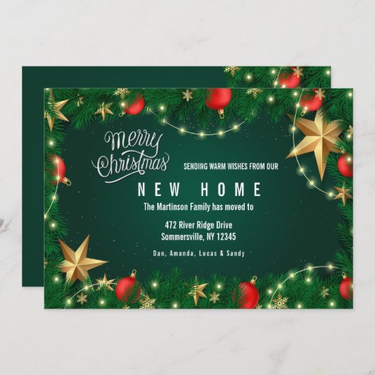 クリスマスデコールホリディムービングカード シーズンカード (正面/裏面)