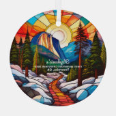 クリスマスデコールヨセミテカリフォルニアアドベンチャーハイキング ガラスオーナメント (裏面)