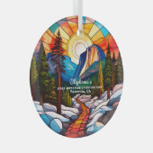 クリスマスデコールヨセミテカリフォルニアアドベンチャーハイキング ガラスオーナメント (正面右)