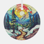 クリスマスデコールヨセミテカリフォルニアアドベンチャーハイキング ガラスオーナメント (正面)