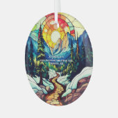 クリスマスデコールヨセミテカリフォルニアアドベンチャーハイキング ガラスオーナメント (正面左)