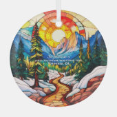 クリスマスデコールヨセミテカリフォルニアアドベンチャーハイキング ガラスオーナメント (正面)