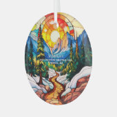 クリスマスデコールヨセミテカリフォルニアアドベンチャーハイキング ガラスオーナメント (正面左)