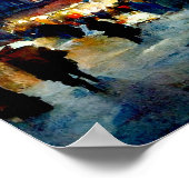 クリスマスデコール水彩アートウィンターホリデーギフト ポスター (角)