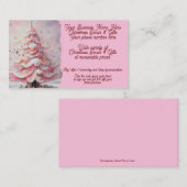 クリスマスデコール&ギフトツリーピンクショップ販売Etsy 名刺 (正面/裏面)