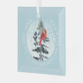 クリスマスデコ素朴ールカスタムウェディングブルー ガラスオーナメント (正面左)