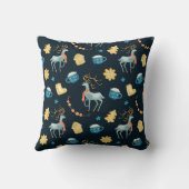 クリスマスデザイナー:水彩シームレスパターン クッション (裏面)