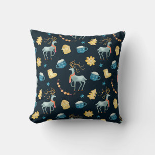 クリスマスデザイナー:水彩シームレスパターン クッション