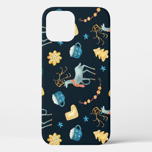 クリスマスデザイナー：水彩シームレスパターン Case-Mate iPhoneケース (裏面)