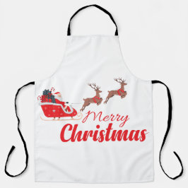 クリスマスデザインとトナカイ エプロン