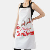 クリスマスデザインとトナカイ エプロン (インサイチュ)
