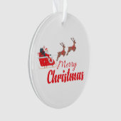 クリスマスデザインとトナカイ オーナメント (正面)