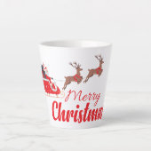 クリスマスデザインとトナカイ カフェラテマグ (正面)