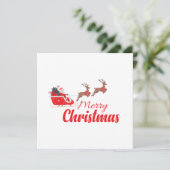 クリスマスデザインとトナカイ カード (スタンド正面)
