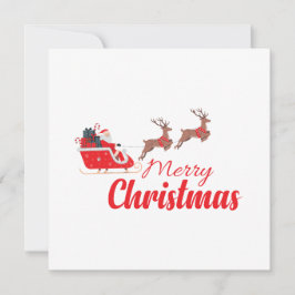 クリスマスデザインとトナカイ カード