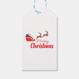 クリスマスデザインとトナカイ ギフトタグ