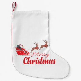 クリスマスデザインとトナカイ スモールクリスマスストッキング