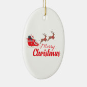 クリスマスデザインとトナカイ セラミックオーナメント (右)
