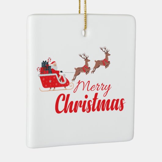 クリスマスデザインとトナカイ セラミックオーナメント (右)