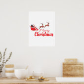 クリスマスデザインとトナカイ ポスター (キッチン)