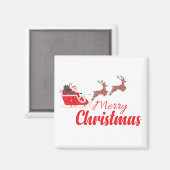クリスマスデザインとトナカイ マグネット (正面/裏面)