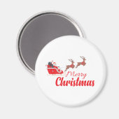 クリスマスデザインとトナカイ マグネット (正面/裏面)