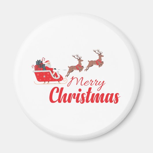 クリスマスデザインとトナカイ マグネット (正面)