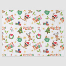 クリスマスデザインのギフト用ティシューペーパー
