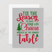 クリスマスデザインの季節の選択 (正面/裏面)