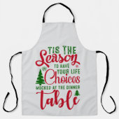 クリスマスデザインの季節の選択 エプロン (正面)