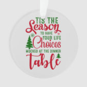 クリスマスデザインの季節の選択 オーナメント (正面)