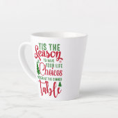 クリスマスデザインの季節の選択 カフェラテマグ (左アングル)