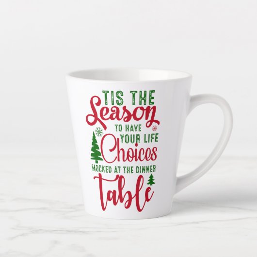 クリスマスデザインの季節の選択 カフェラテマグ (右)