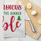 クリスマスデザインの季節の選択 キッチンタオル (四つ折り)