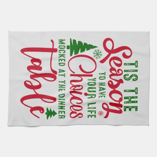 クリスマスデザインの季節の選択 キッチンタオル (横)