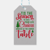 クリスマスデザインの季節の選択 ギフトタグ (正面)