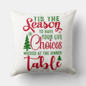 クリスマスデザインの季節の選択 クッション (裏面)