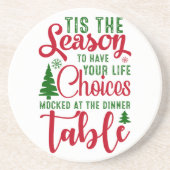 クリスマスデザインの季節の選択 コースター (正面)