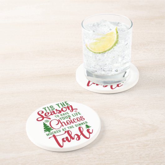 クリスマスデザインの季節の選択 コースター (側面)