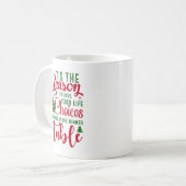 クリスマスデザインの季節の選択 コーヒーマグカップ (正面左)