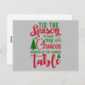 クリスマスデザインの季節の選択 シーズンカード (正面/裏面)