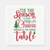 クリスマスデザインの季節の選択 スタンダードランチョンナプキン (正面)