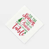 クリスマスデザインの季節の選択 スタンダードランチョンナプキン (角)